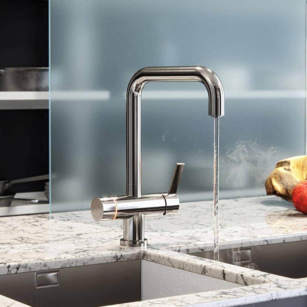 Chrome Boiling water tap 3-in-1 instant hot water system
