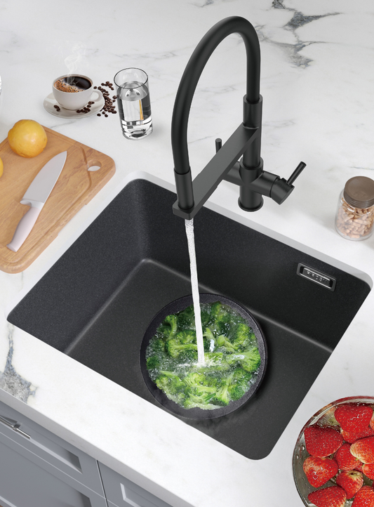 Reginox Aquabezi 4-In-1 Boiling water Tap System - Matt Black