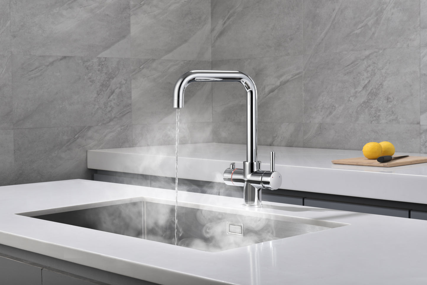 Reginox Tribezi CH 3-In-1 Boiling Water Tap System - Polished Chrome