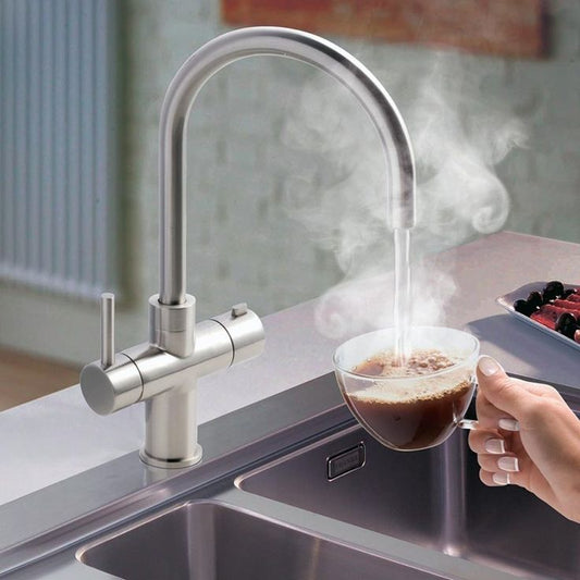 Chrome 3-in-1 boiling water tap
