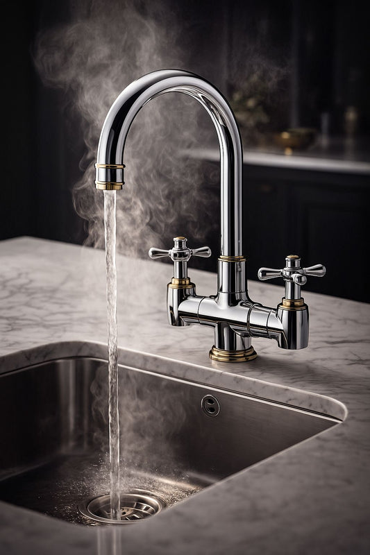 Chrome Boiling water tap 3-in-1 instant hot water system